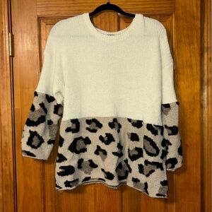Cheetah/ Cream Sweater